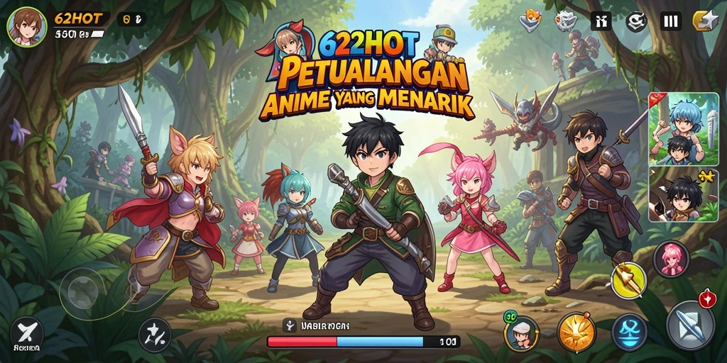 Tampilan gameplay seru di dunia Anime yang menakjubkan.