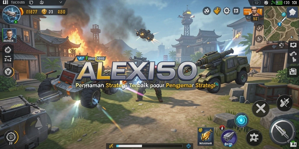 Tampilan gameplay ALEXIS500 yang menegangkan dan strategis.
