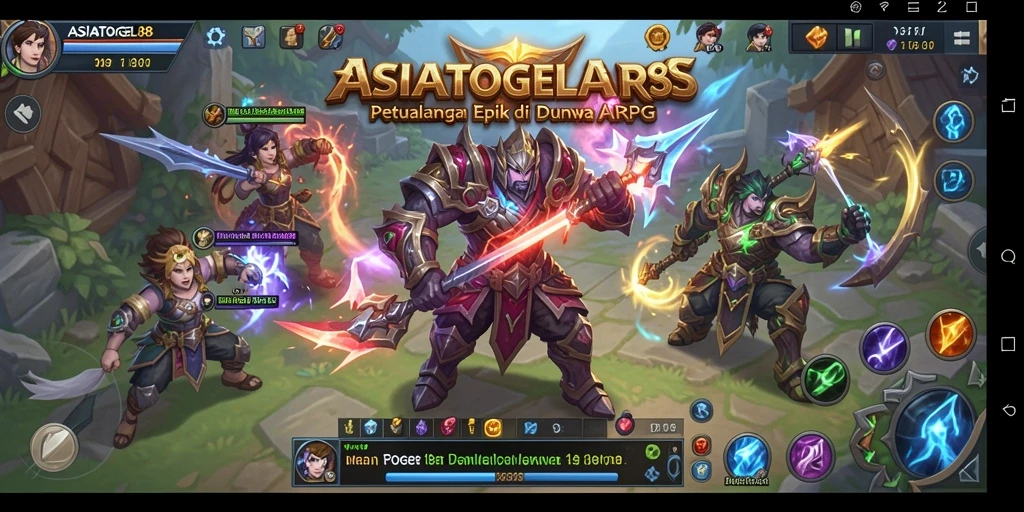 Screenshot gameplay ASIATOGEL88 menampilkan aksi pertempuran yang mendebarkan.