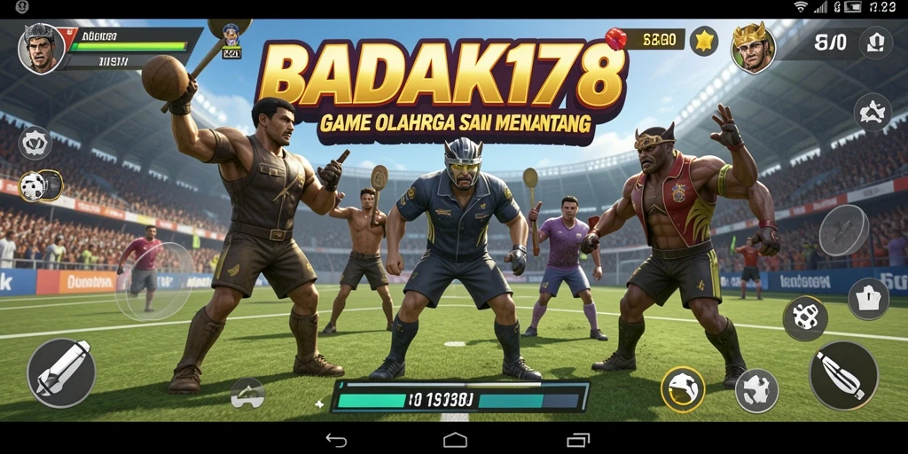 Menampilkan tampilan grafik menawan dalam gameplay olahraga BADAK178.