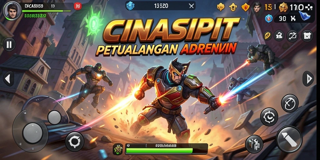 Tampilan seru dari gameplay CINASIPIT yang penuh aksi.