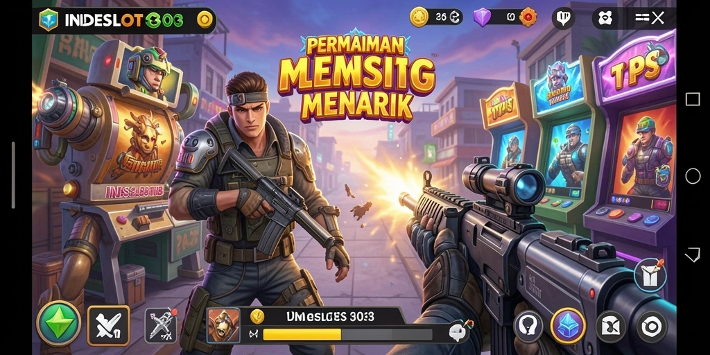 Screenshot INDESLOT303 menampilkan aksi seru dalam permainan slot TPS.