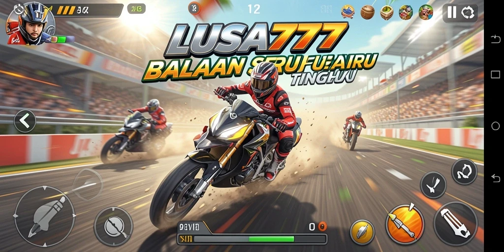 Gameplay LUSA777 yang menegangkan saat balapan di sirkuit.