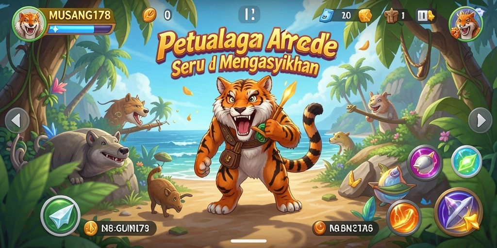 Tampilan gameplay seru dari MUSANG178 yang menantang.