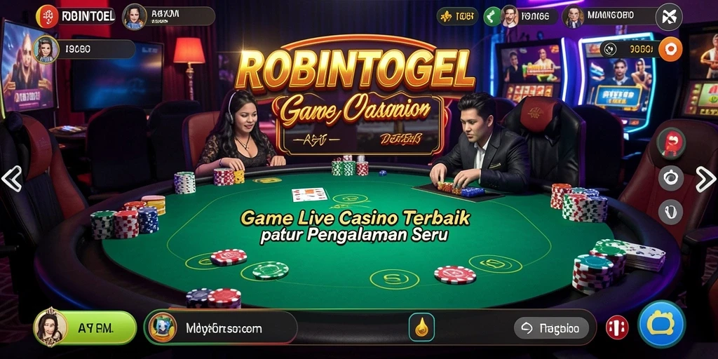 Tampilan gameplay Live Casino yang menegangkan dan interaktif.