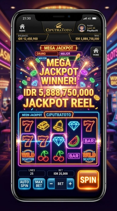 Tampilan antarmuka aplikasi ciputratoto yang menarik.